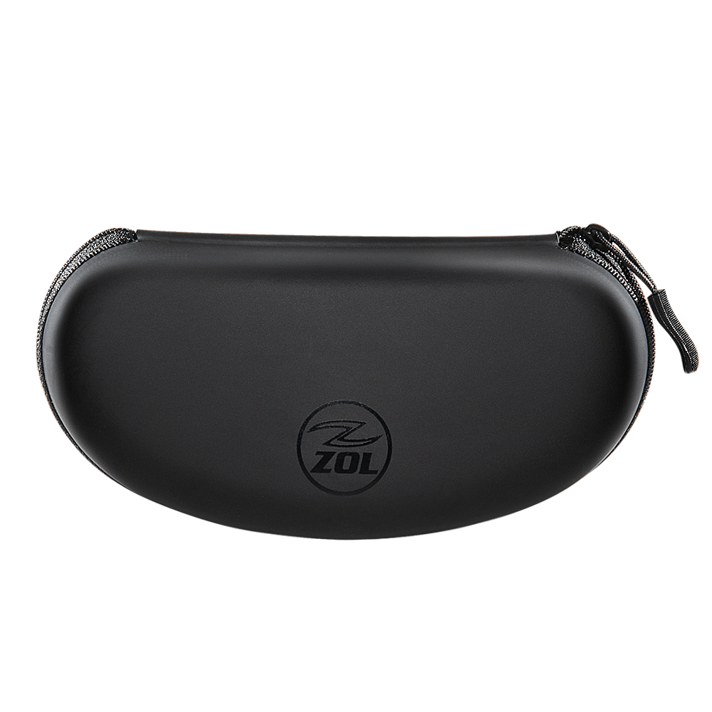 Zol Zipper Hard Shell Sunglasses Case and Eyeglasses Case - Zol