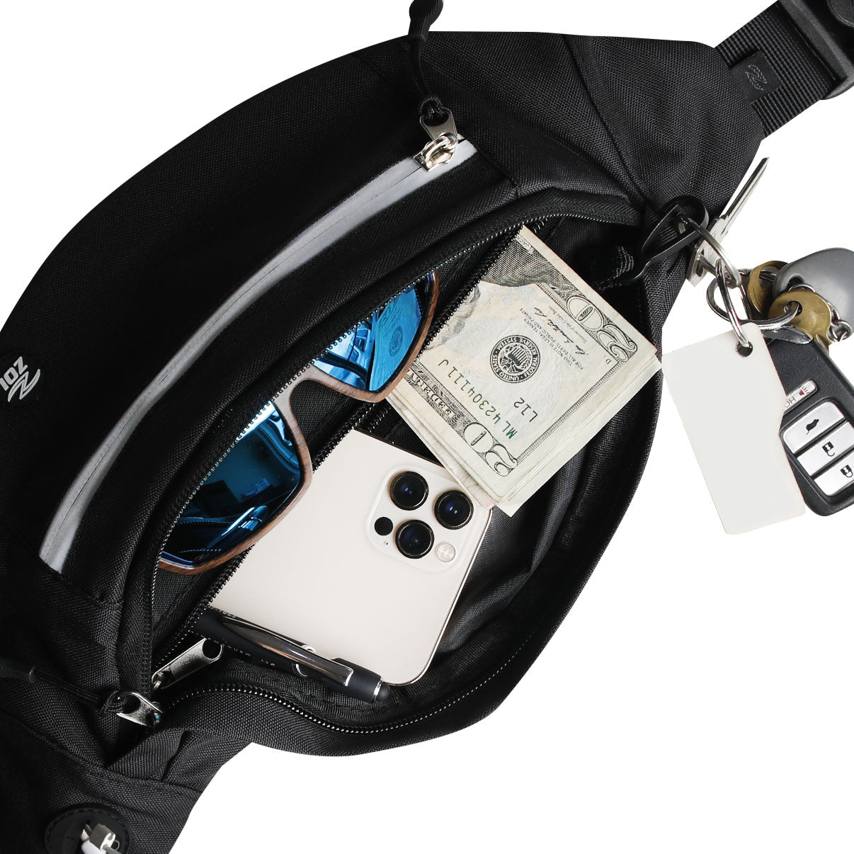 Zol Moda Waist Bag (Black) - Zol