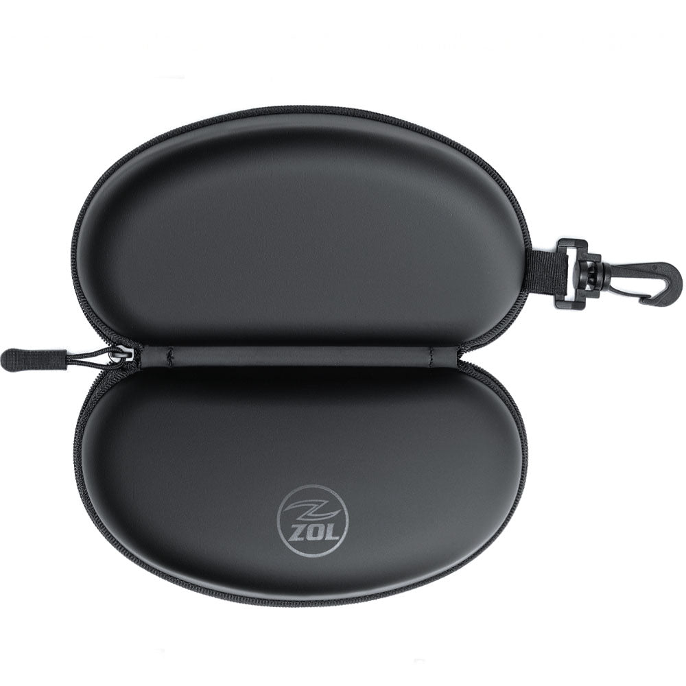 Zol Zipper Hard Shell Sunglasses Case and Eyeglasses Case