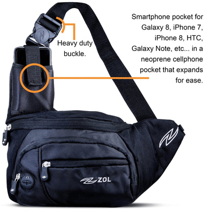 Zol Cross Bag for Tablet 7" - 8" Ipad Mini, Galaxy Tab, Kindle - Zol